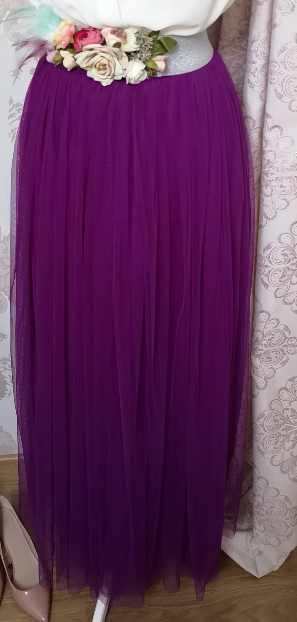 Falda larga de púrpura – Dulce y Salaita, tienda online ropa, calzado y complementos de mujer.