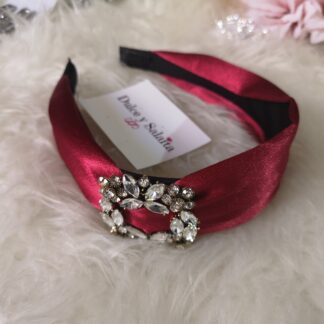 diadema joya rojo vino dulce y salaita