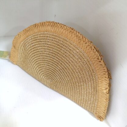 Bolso de mano abanico dorado